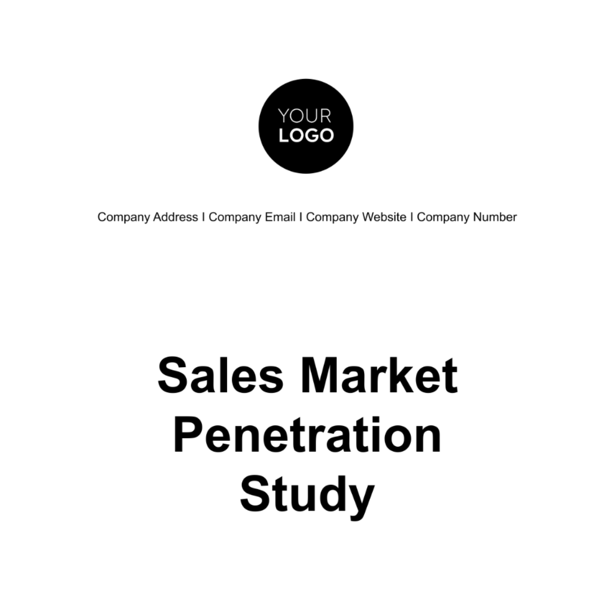 Sales Market Penetration Study Template