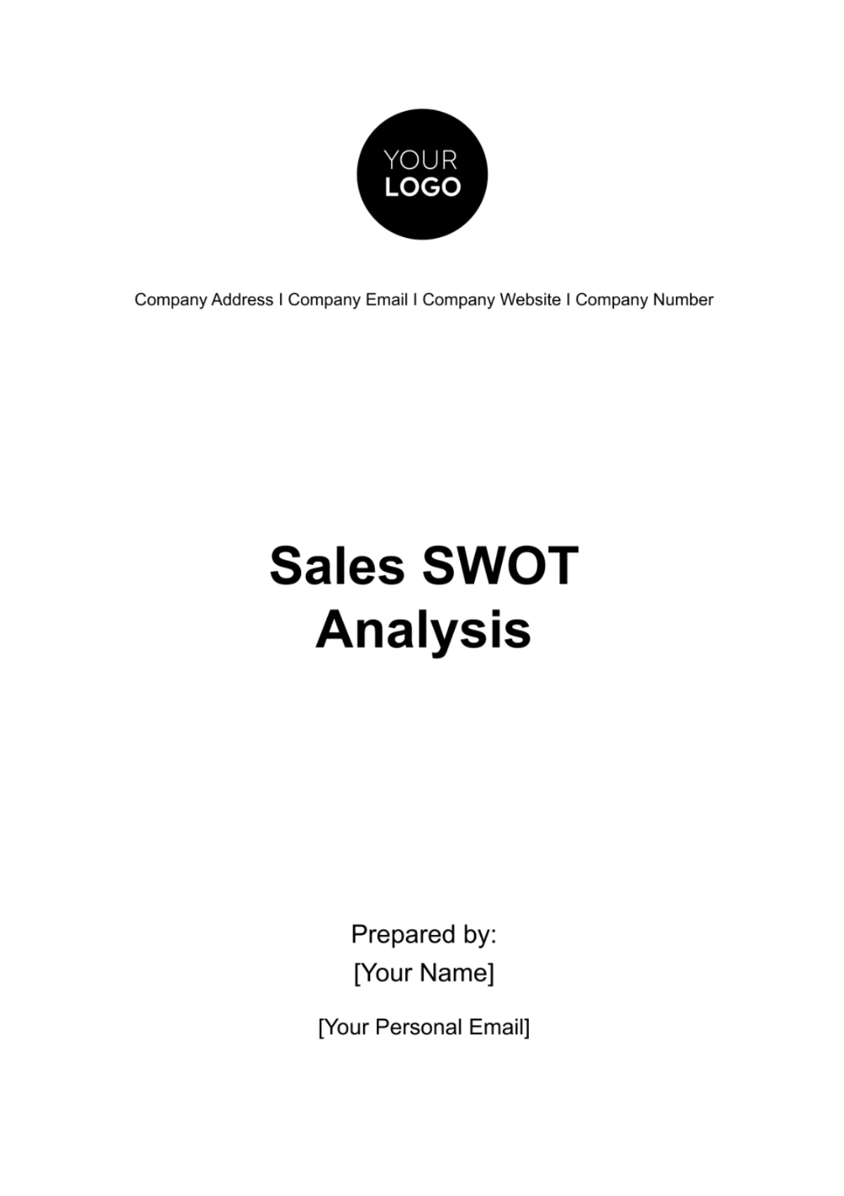 Sales SWOT Analysis Template - Edit Online & Download