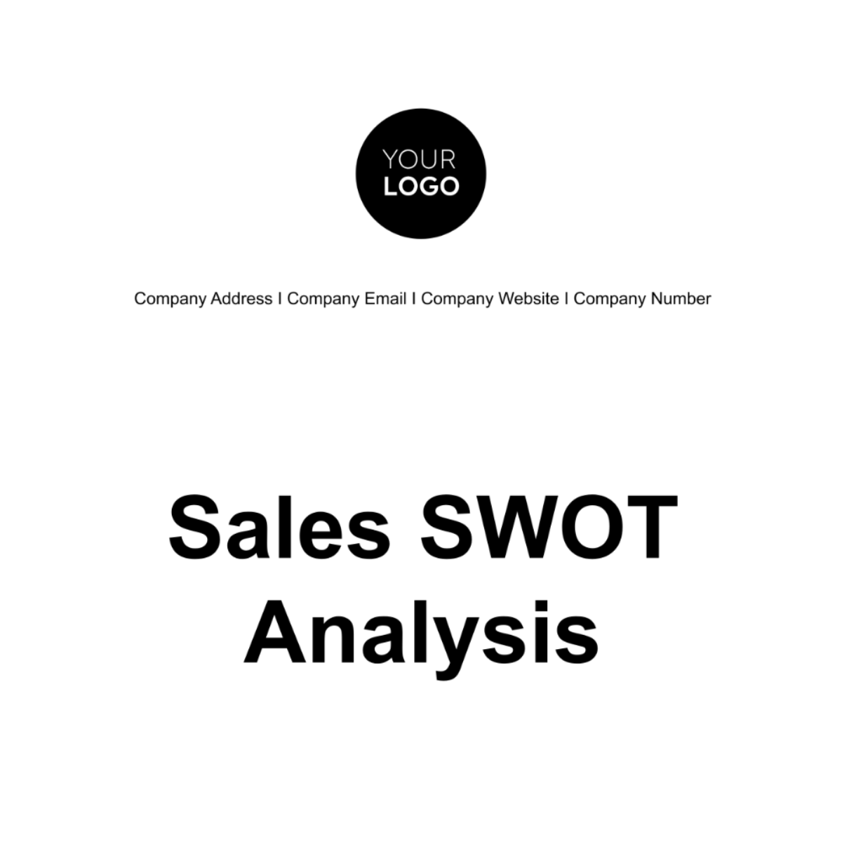 Sales SWOT Analysis Template