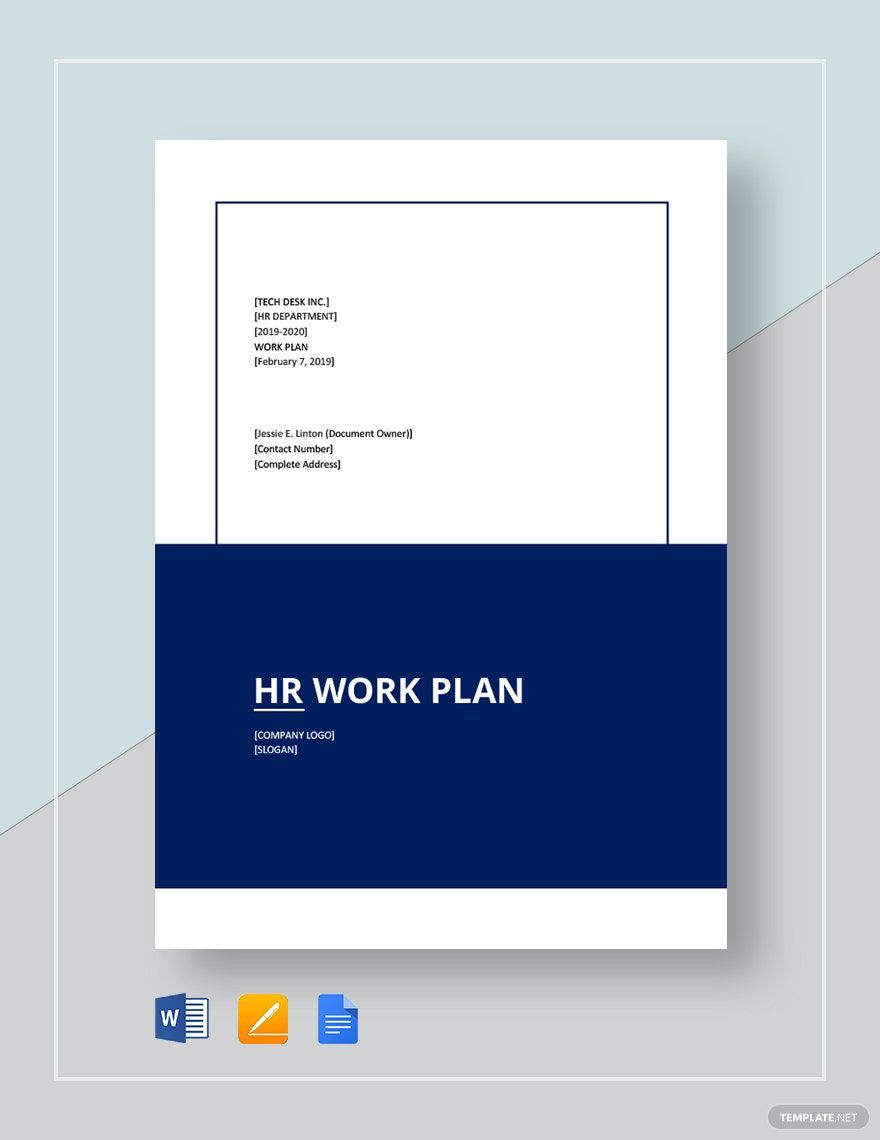 HR Work Plan Template