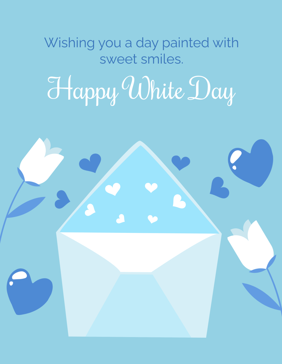 White Day Flyer Template