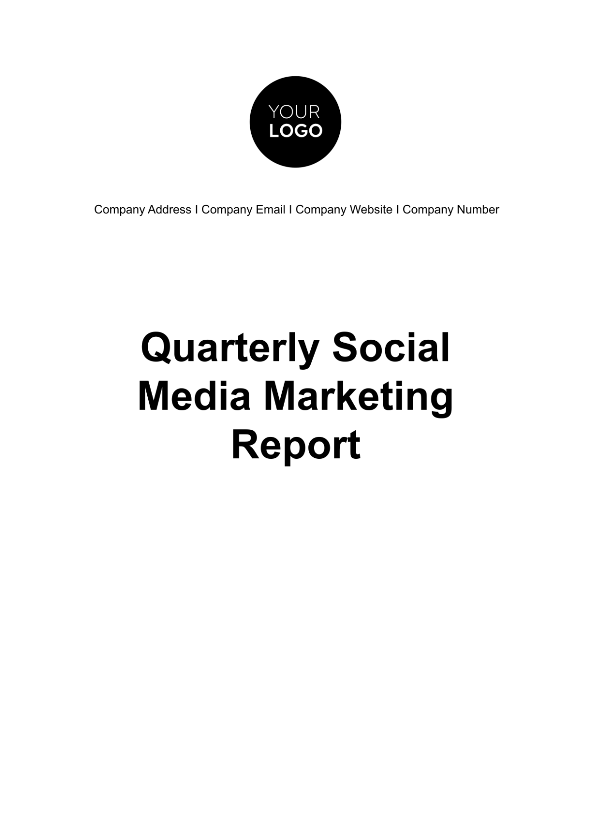 Quarterly Social Media Marketing Report Template