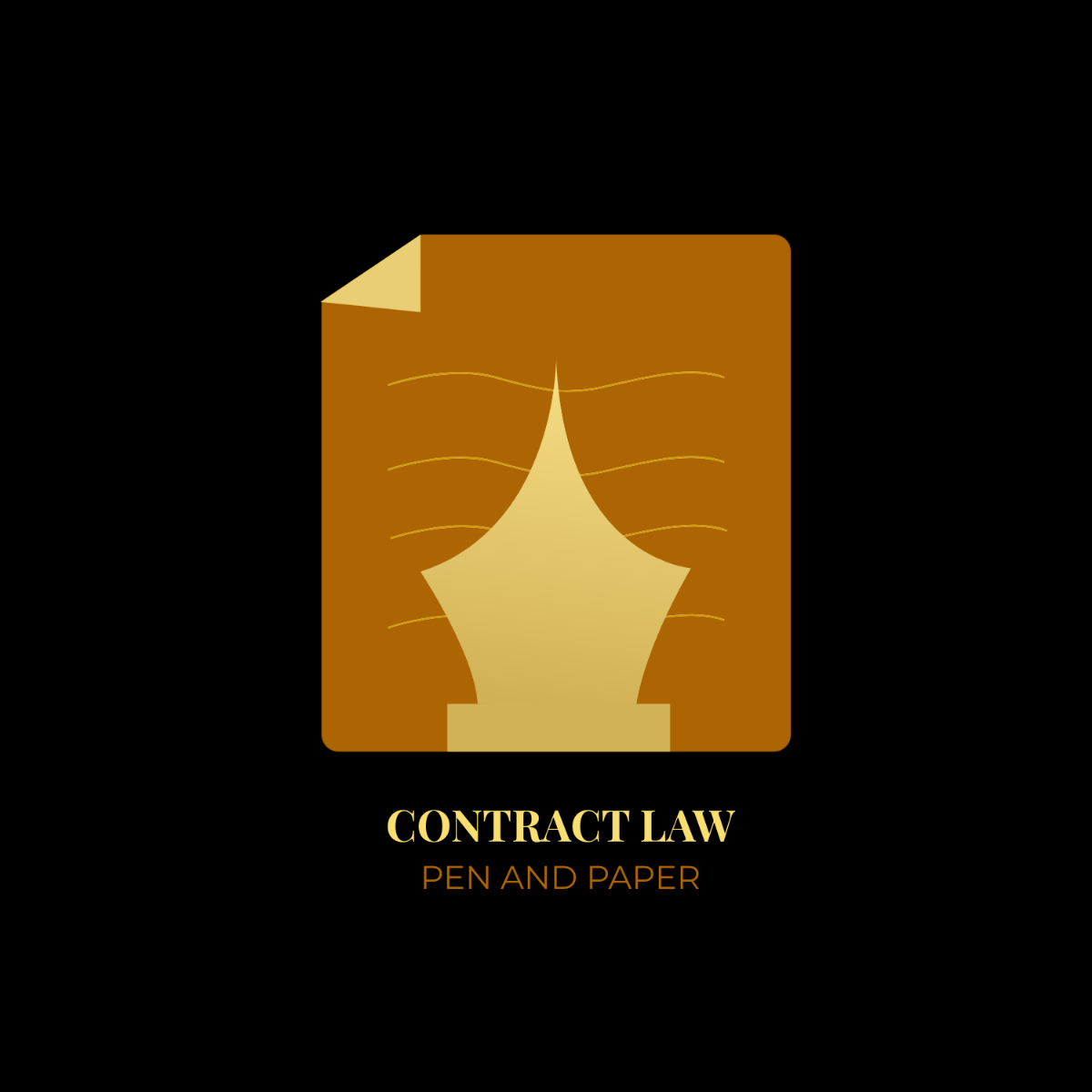 Contract Law Pen and Paper Logo