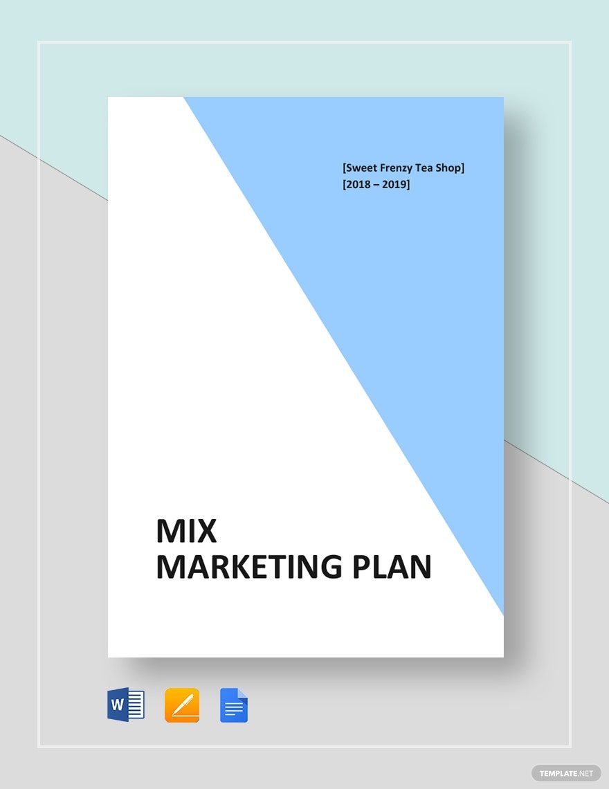 Mix Marketing Plan Template