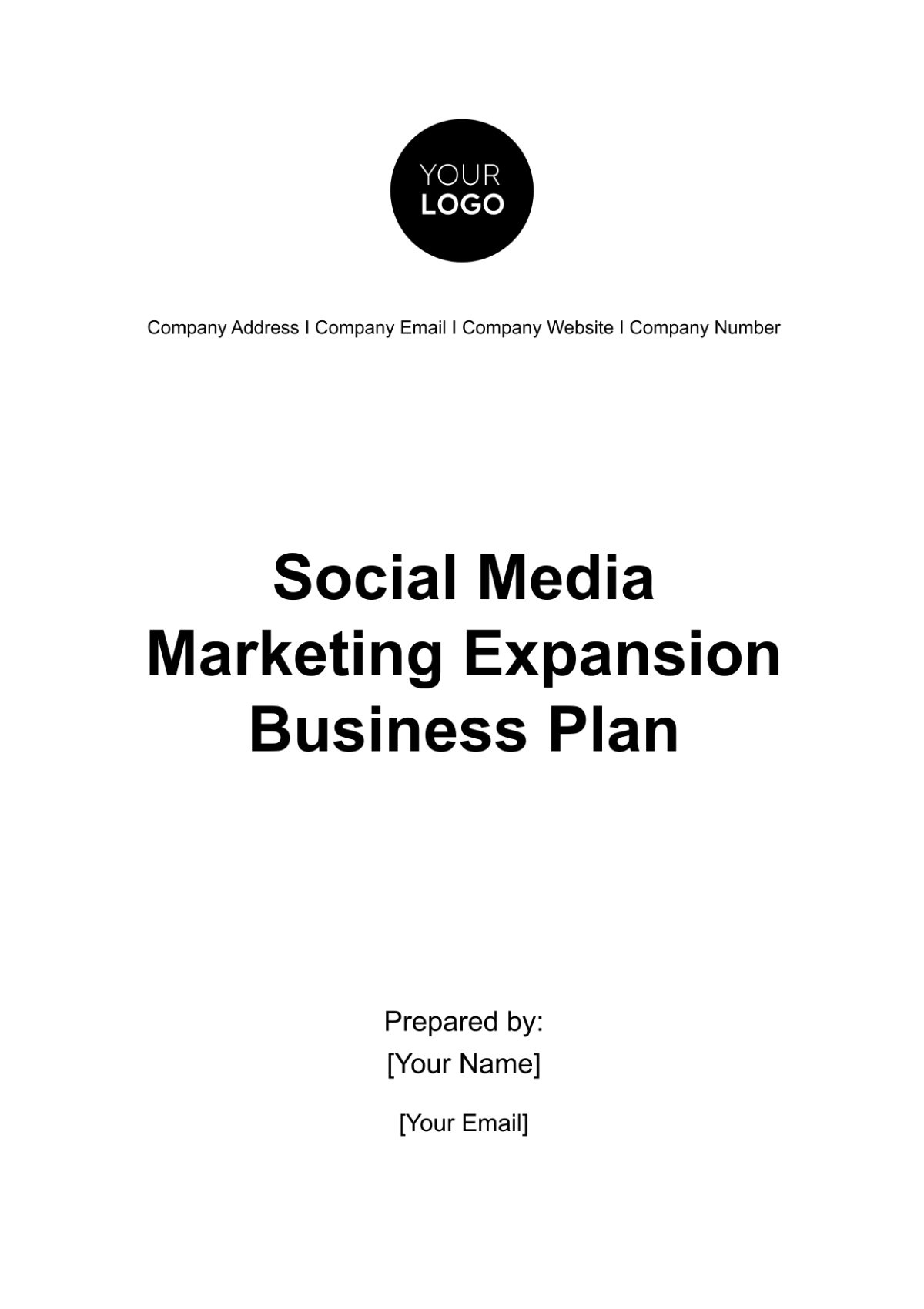 Social Media Marketing Expansion Business Plan Template - Edit Online & Download