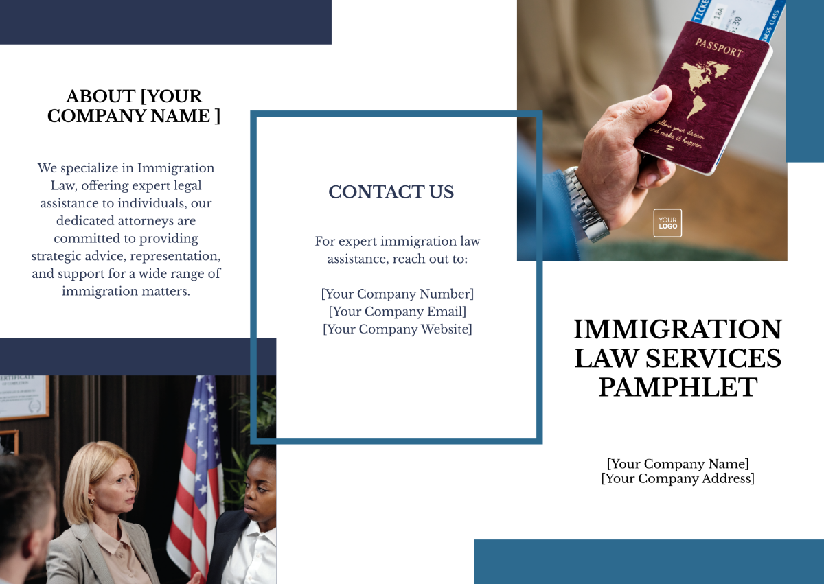 Immigration Law Services Pamphlet Template