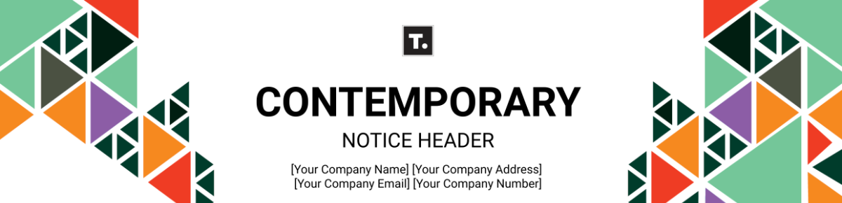 Contemporary Notice Header