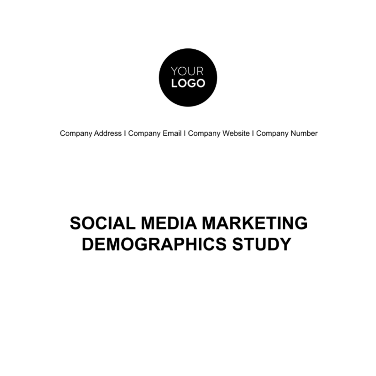 Social Media Marketing Demographics Study Template