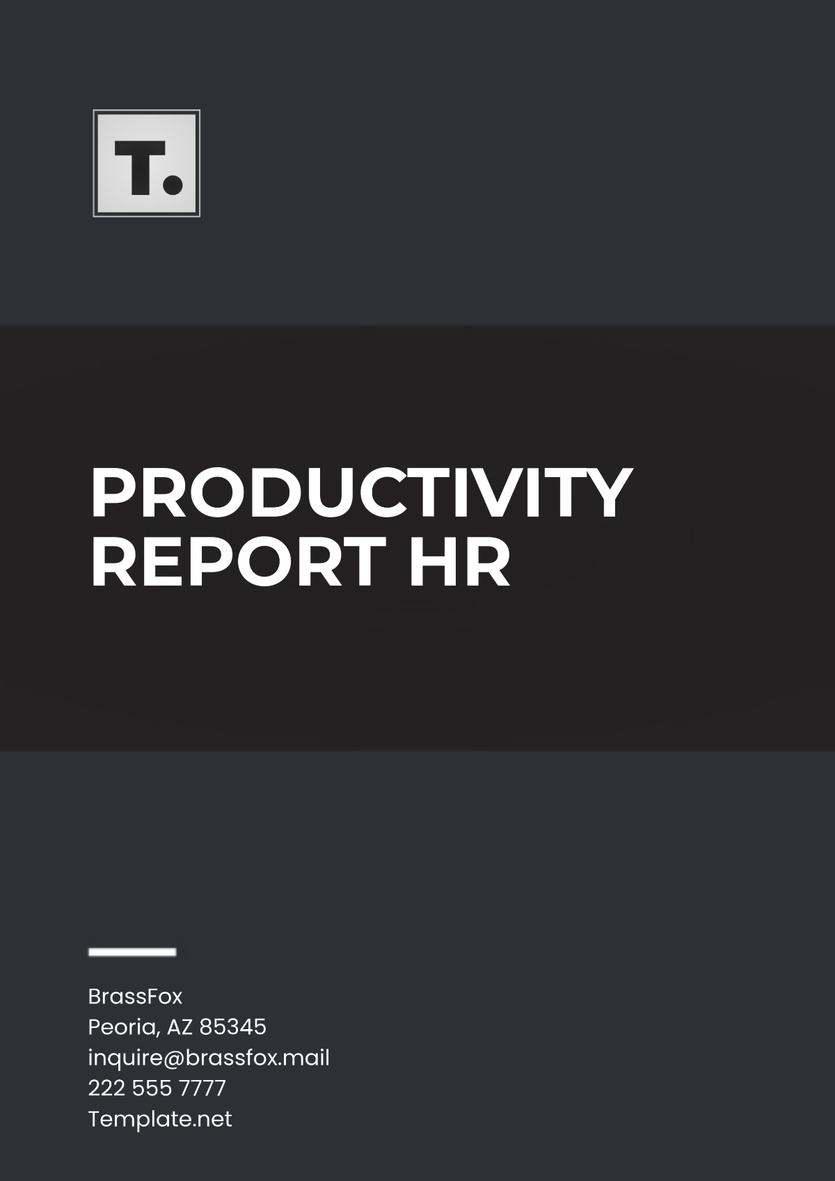 Productivity Report HR Template - Edit Online & Download