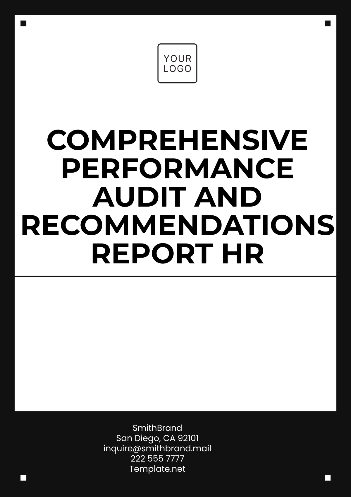 Comprehensive Performance Audit %26 Recommendations Report HR Template - Edit Online & Download