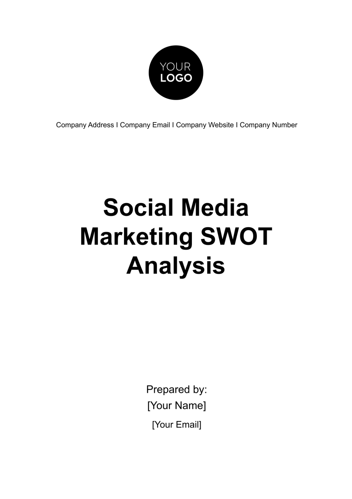 Social Media Marketing SWOT Analysis Template