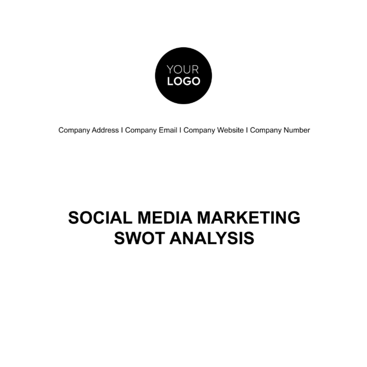 Social Media Marketing SWOT Analysis Template