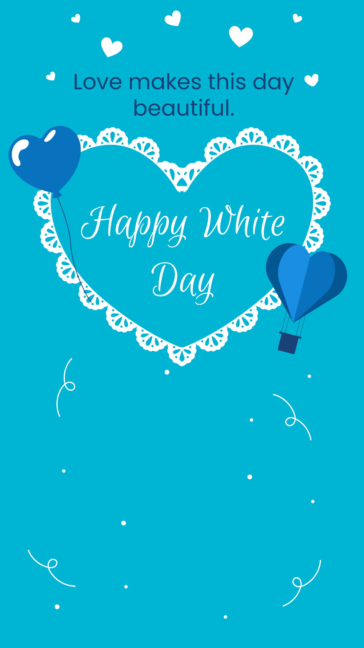 White Day Snapchat Geofilter Template