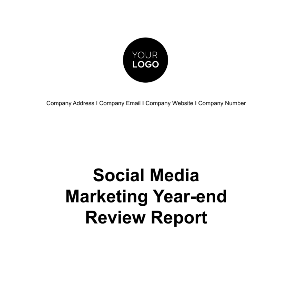 Social Media Marketing Year-end  Review Report Template