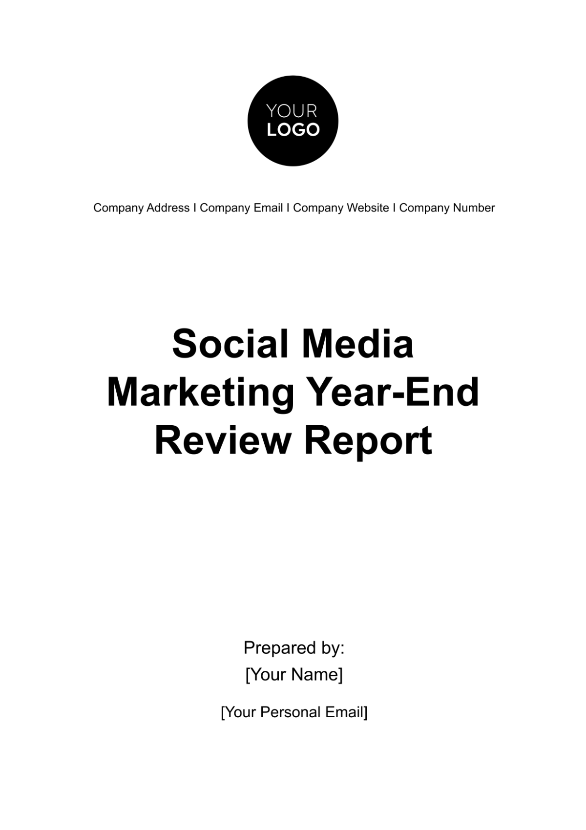 Social Media Marketing Year-end  Review Report Template