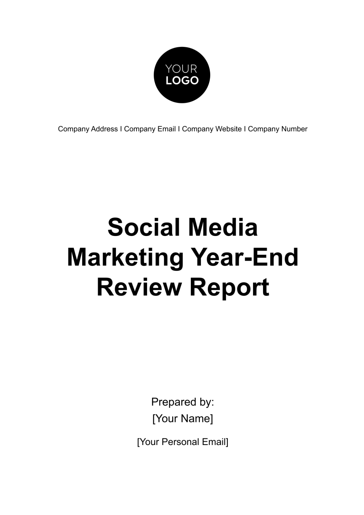 Social Media Marketing Year-end  Review Report Template - Edit Online & Download