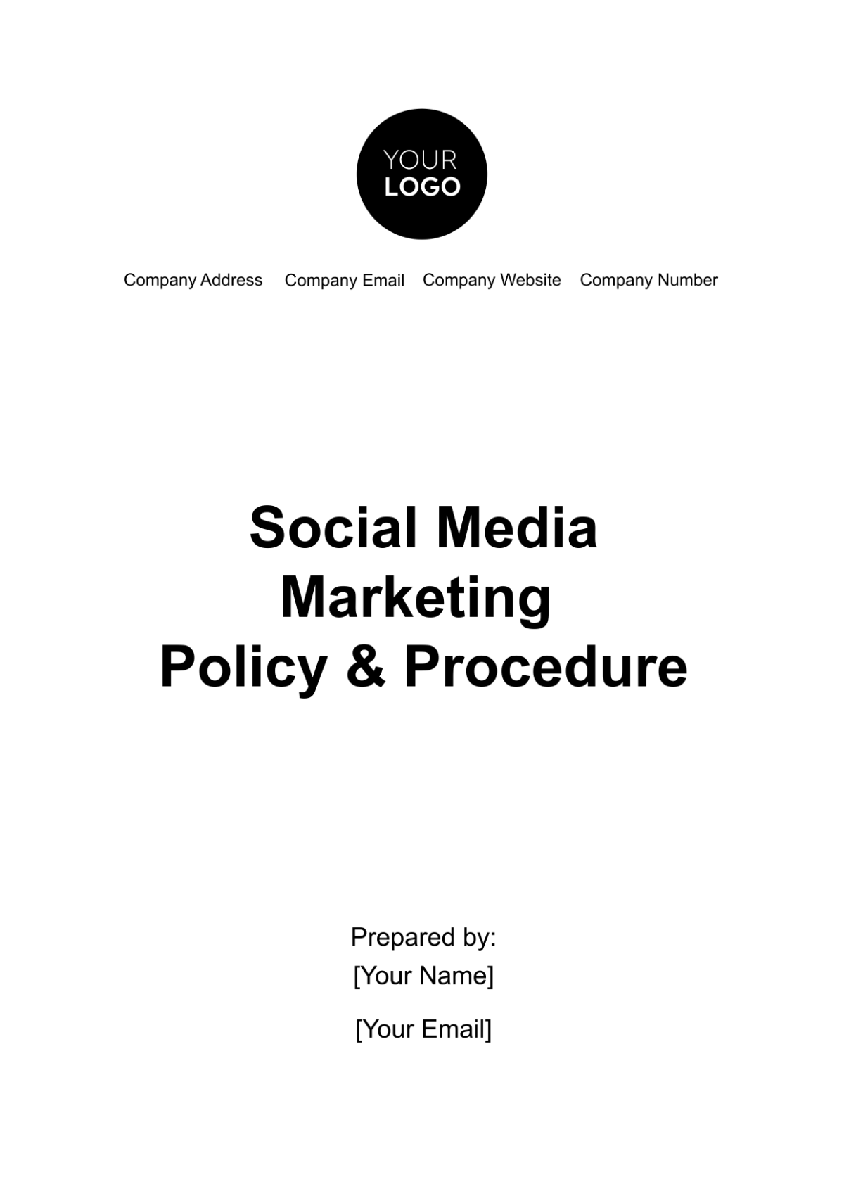 Social Media Marketing Policy & Procedure Template - Edit Online & Download