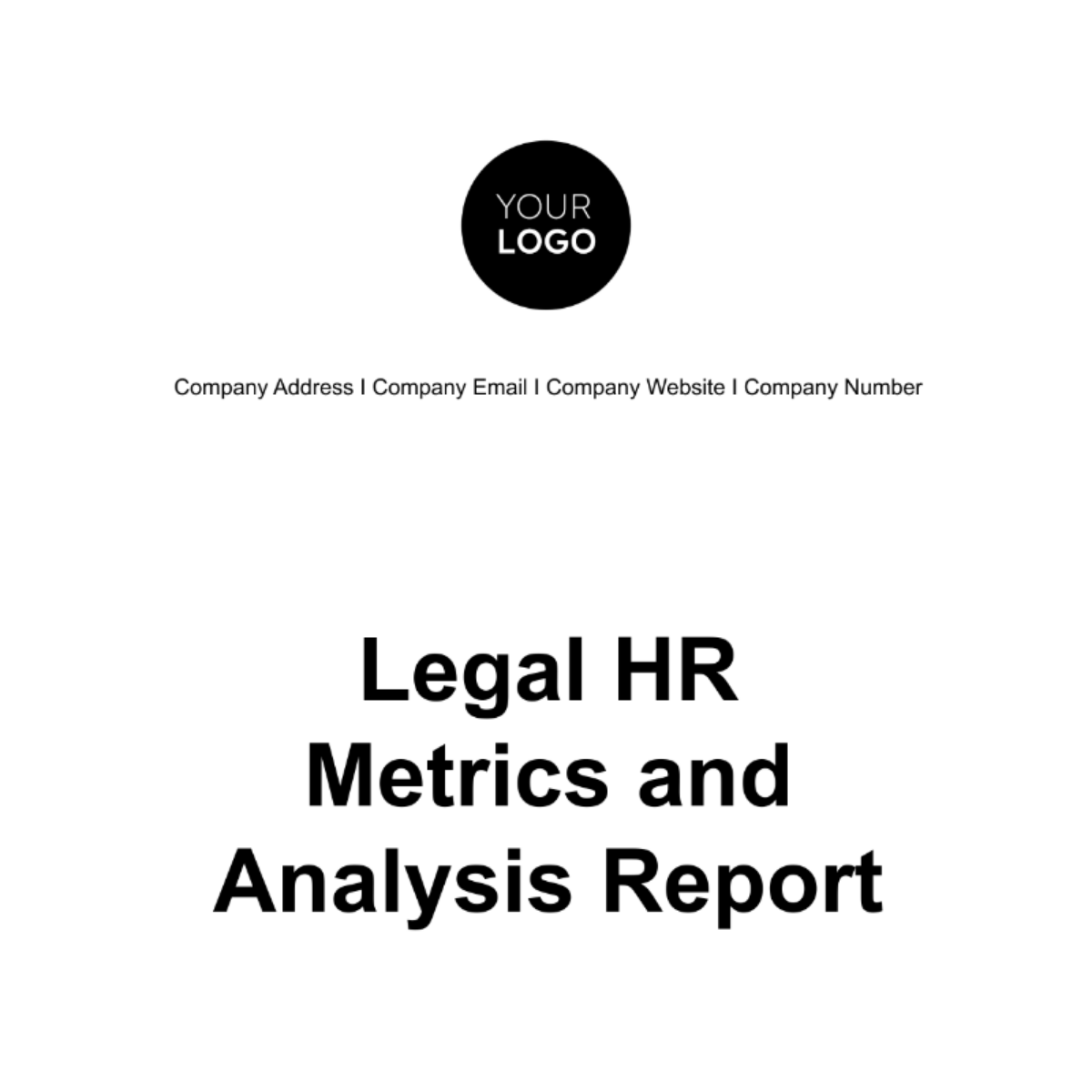 Legal HR Metrics and Analysis Report Template