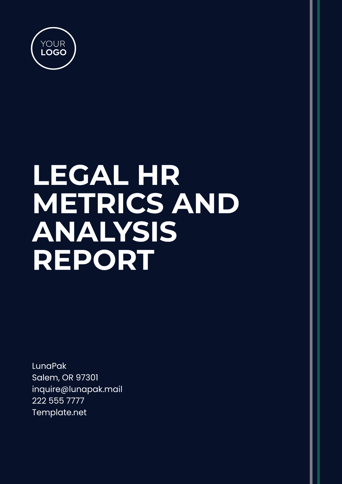 Legal HR Metrics and Analysis Report Template - Edit Online & Download