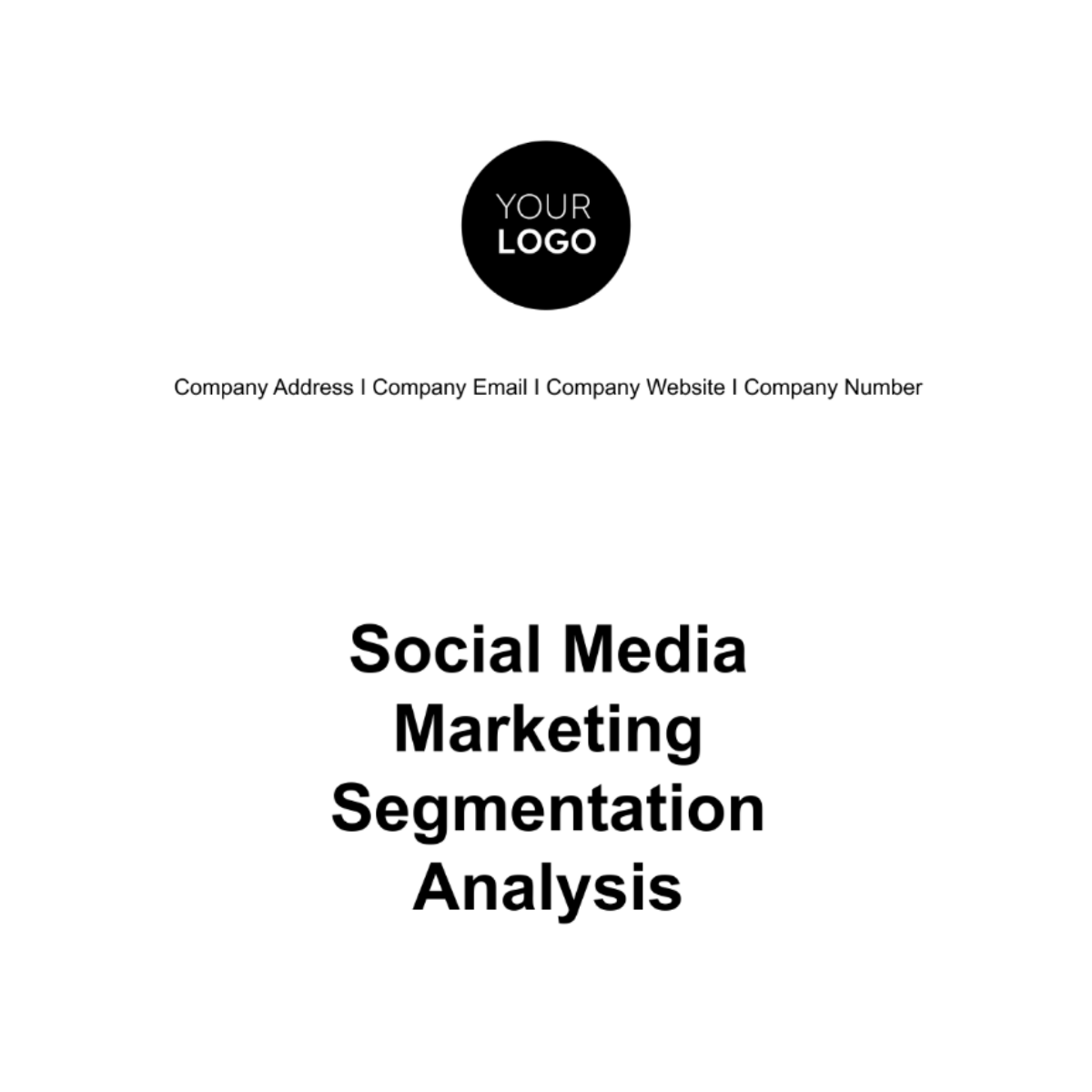 Social Media Marketing Segmentation Analysis Template