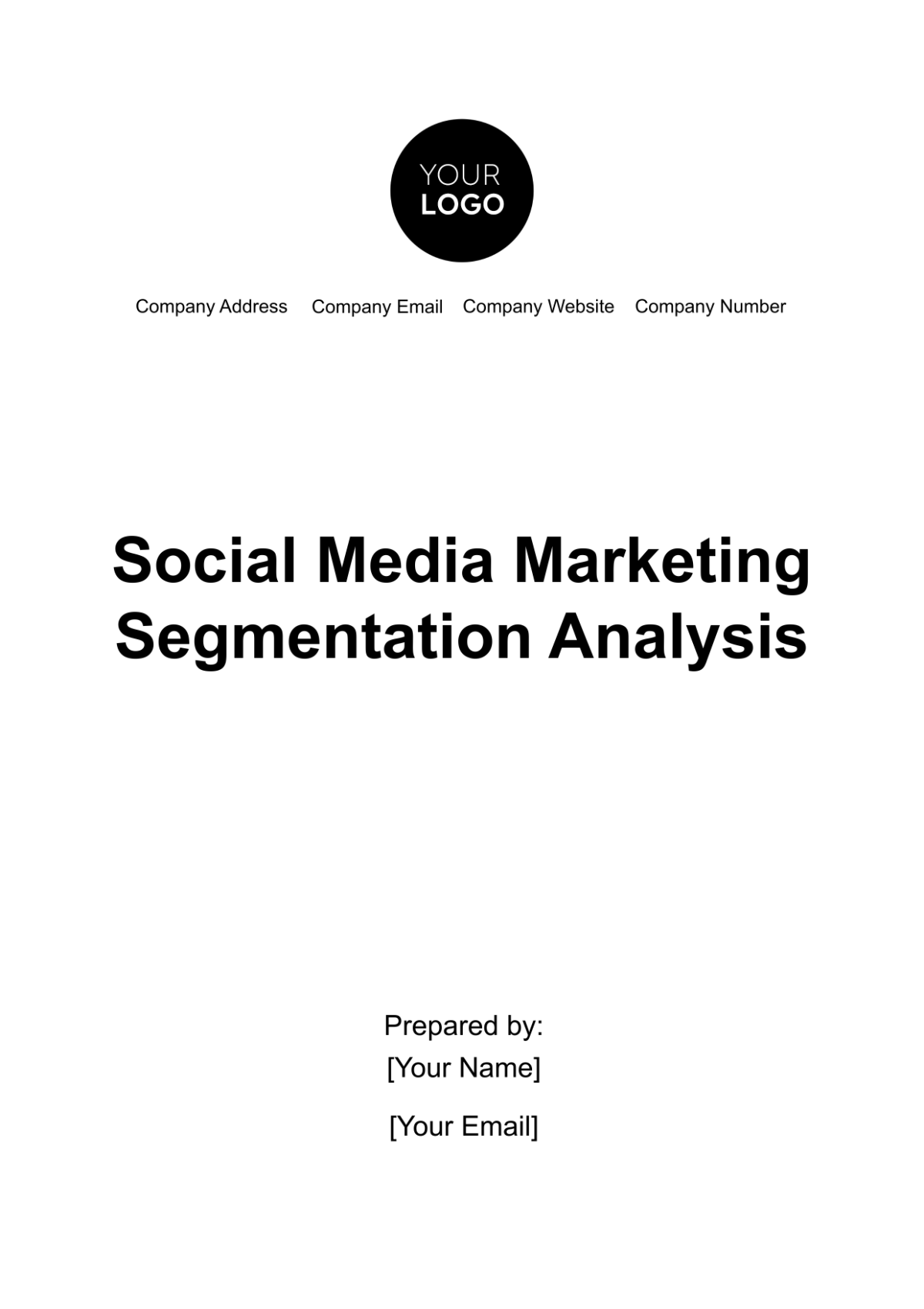 Social Media Marketing Segmentation Analysis Template - Edit Online & Download