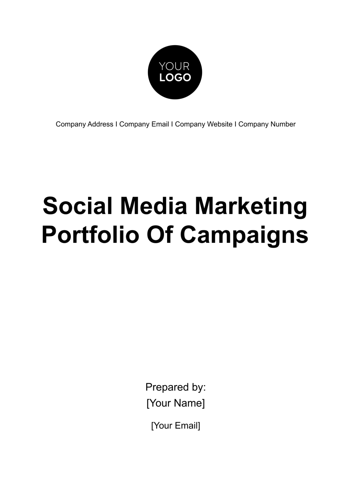 Free Social Media Marketing Portfolio of Campaigns Template