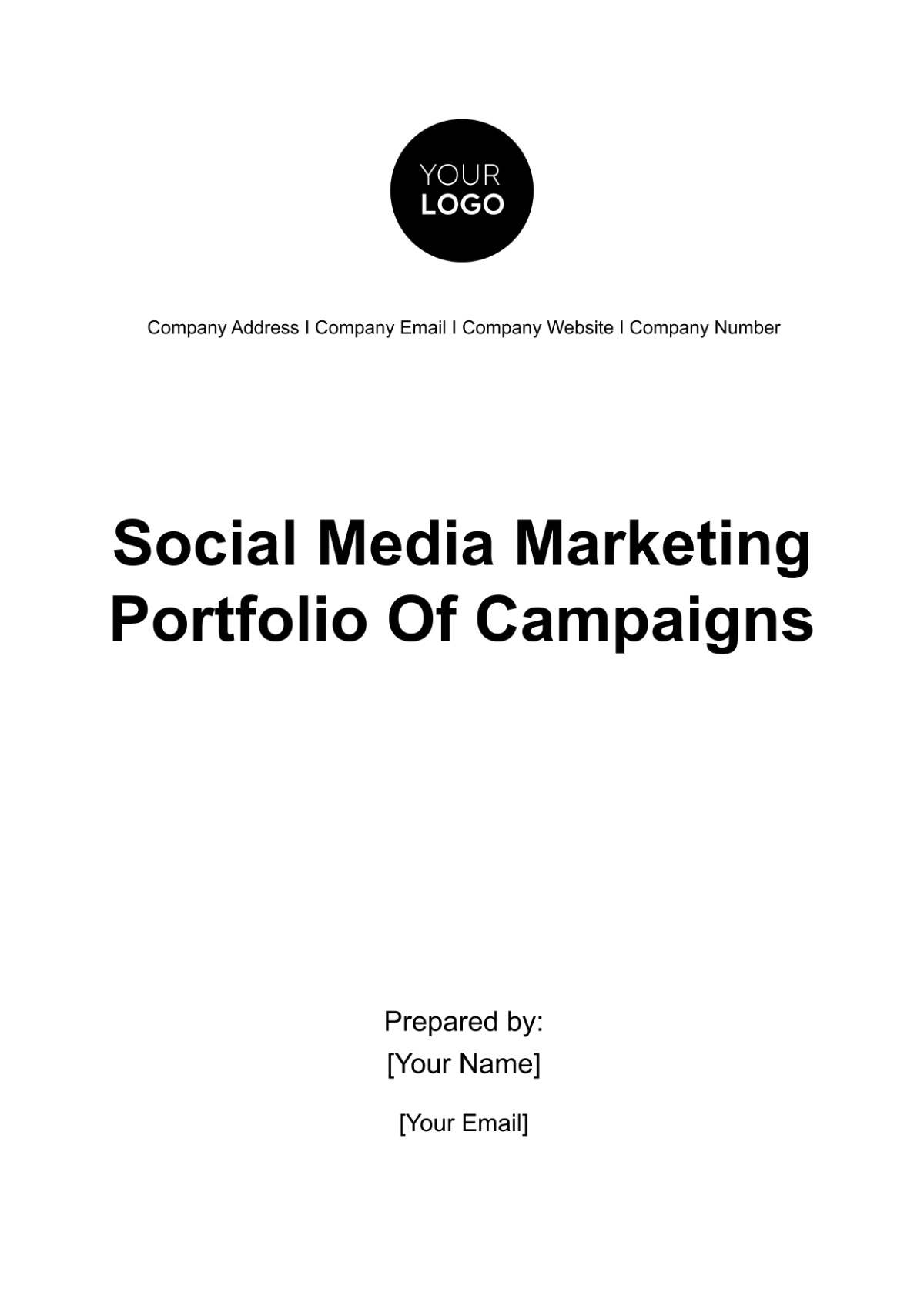 Social Media Marketing Portfolio of Campaigns Template - Edit Online & Download