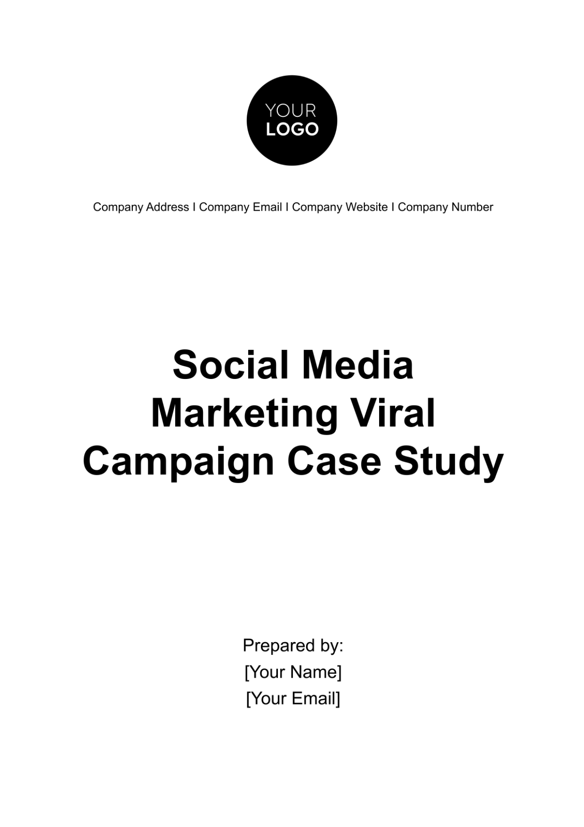 Social Media Marketing Viral Campaign Case Study Template - Edit Online & Download