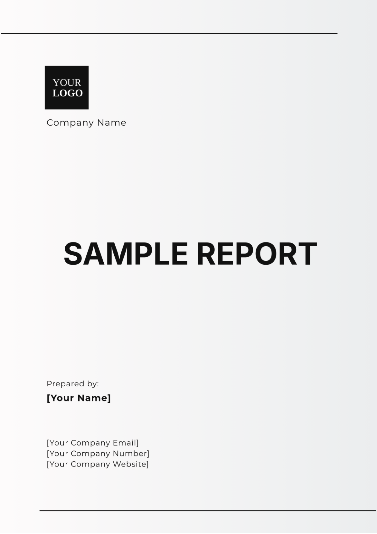 Free Sample Report Template to Edit Online