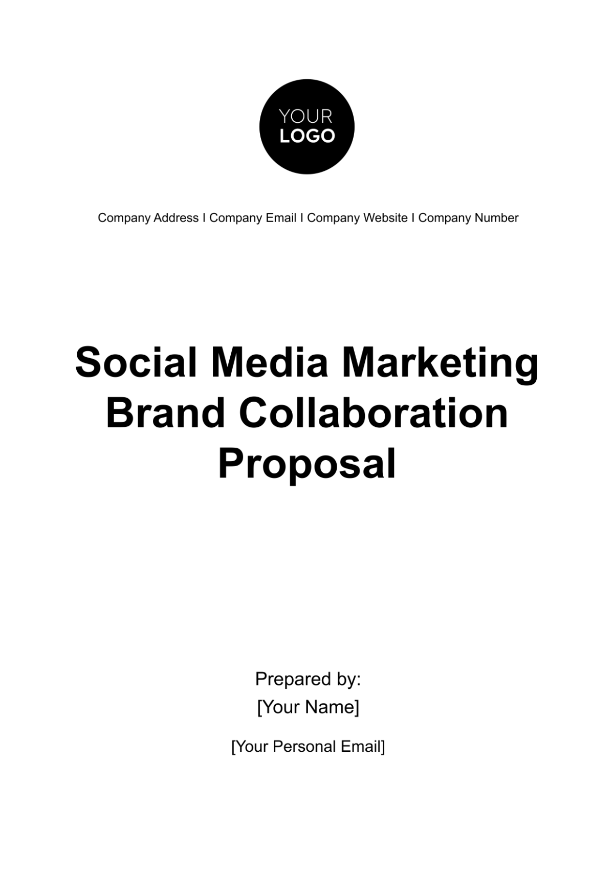 Free Social Media Marketing Brand Collaboration Proposal Template