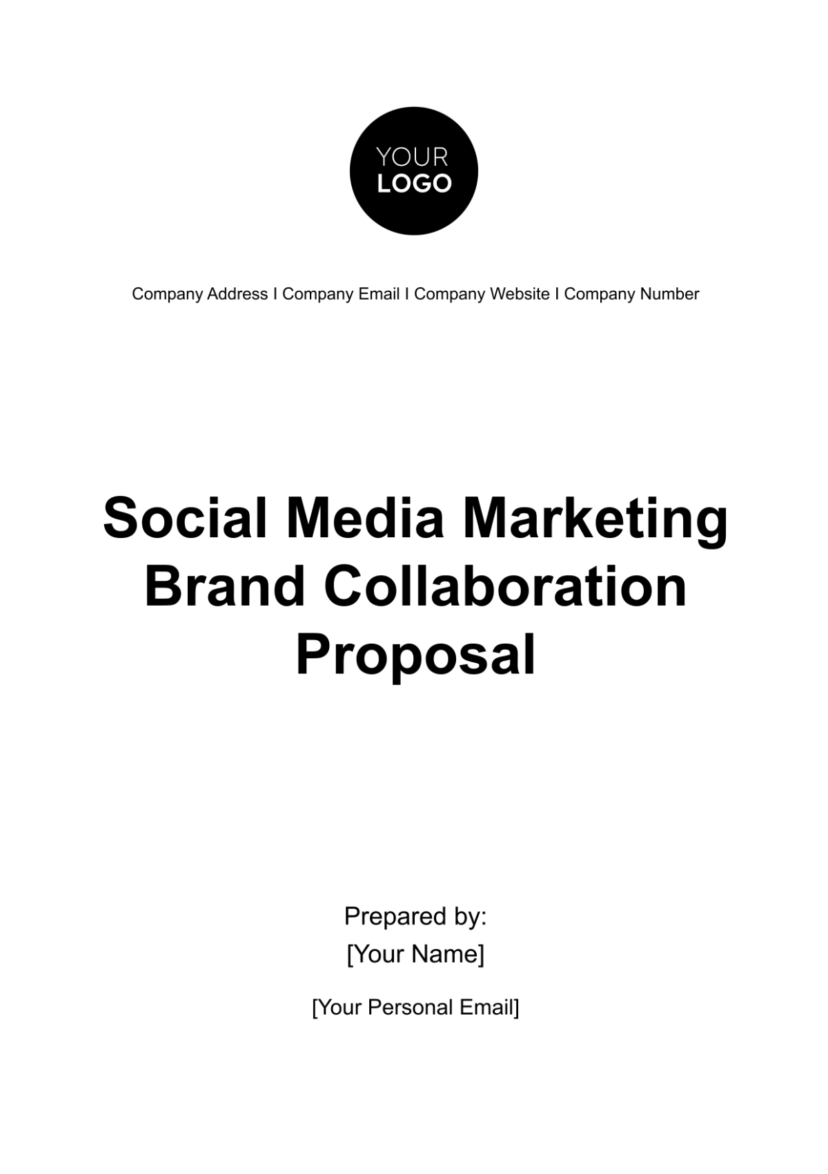 Social Media Marketing Brand Collaboration Proposal Template - Edit Online & Download