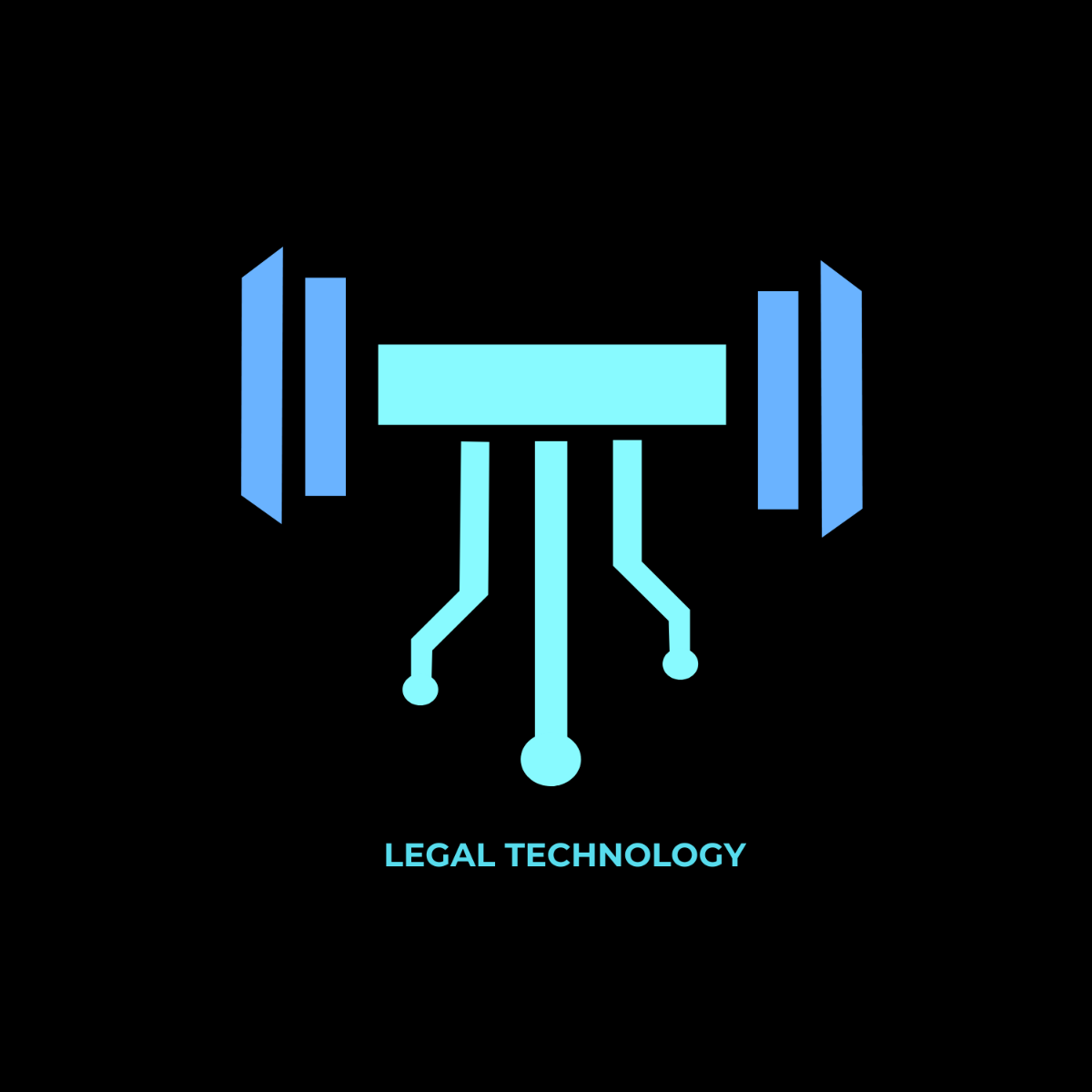 Legal Technology Digital Gavel Logo Template
