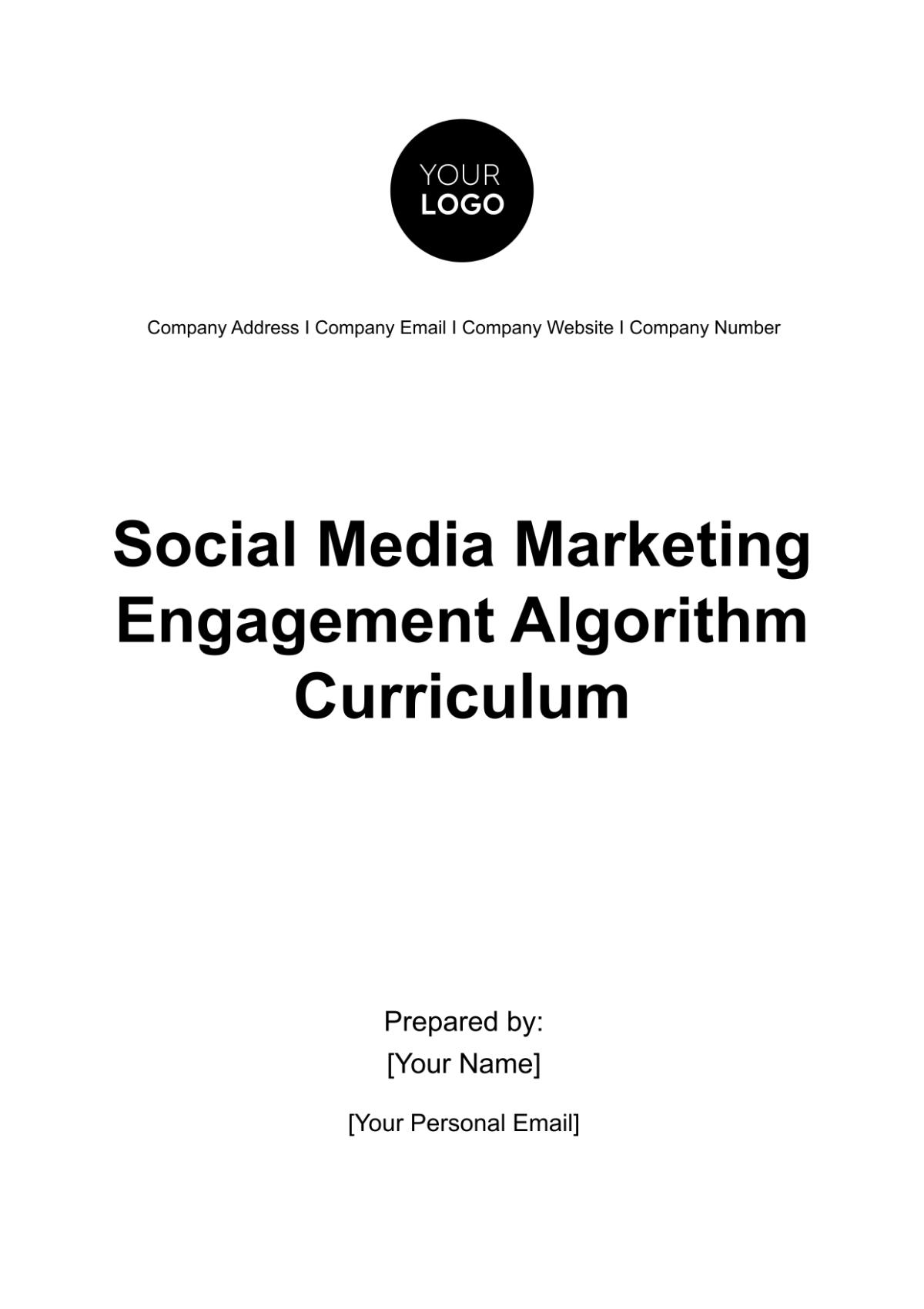 Social Media Marketing Engagement Algorithm Curriculum Template