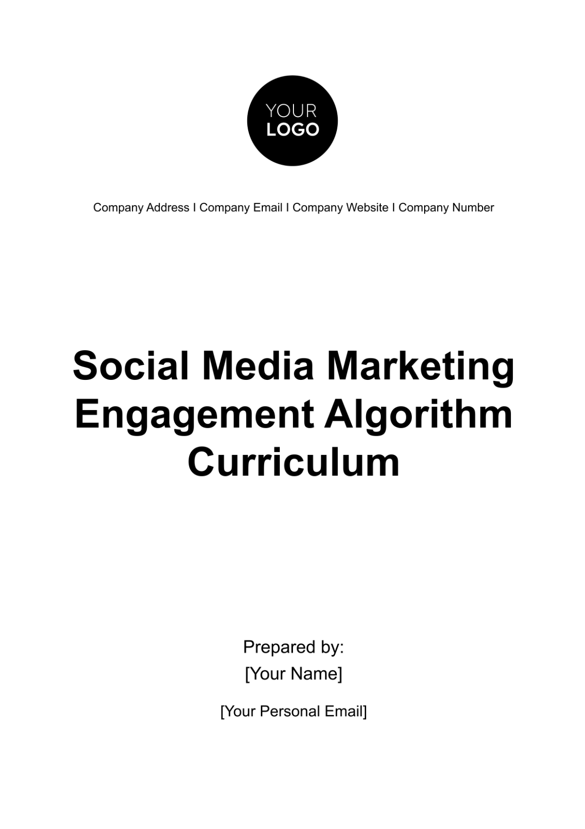 Social Media Marketing Engagement Algorithm Curriculum Template - Edit Online & Download