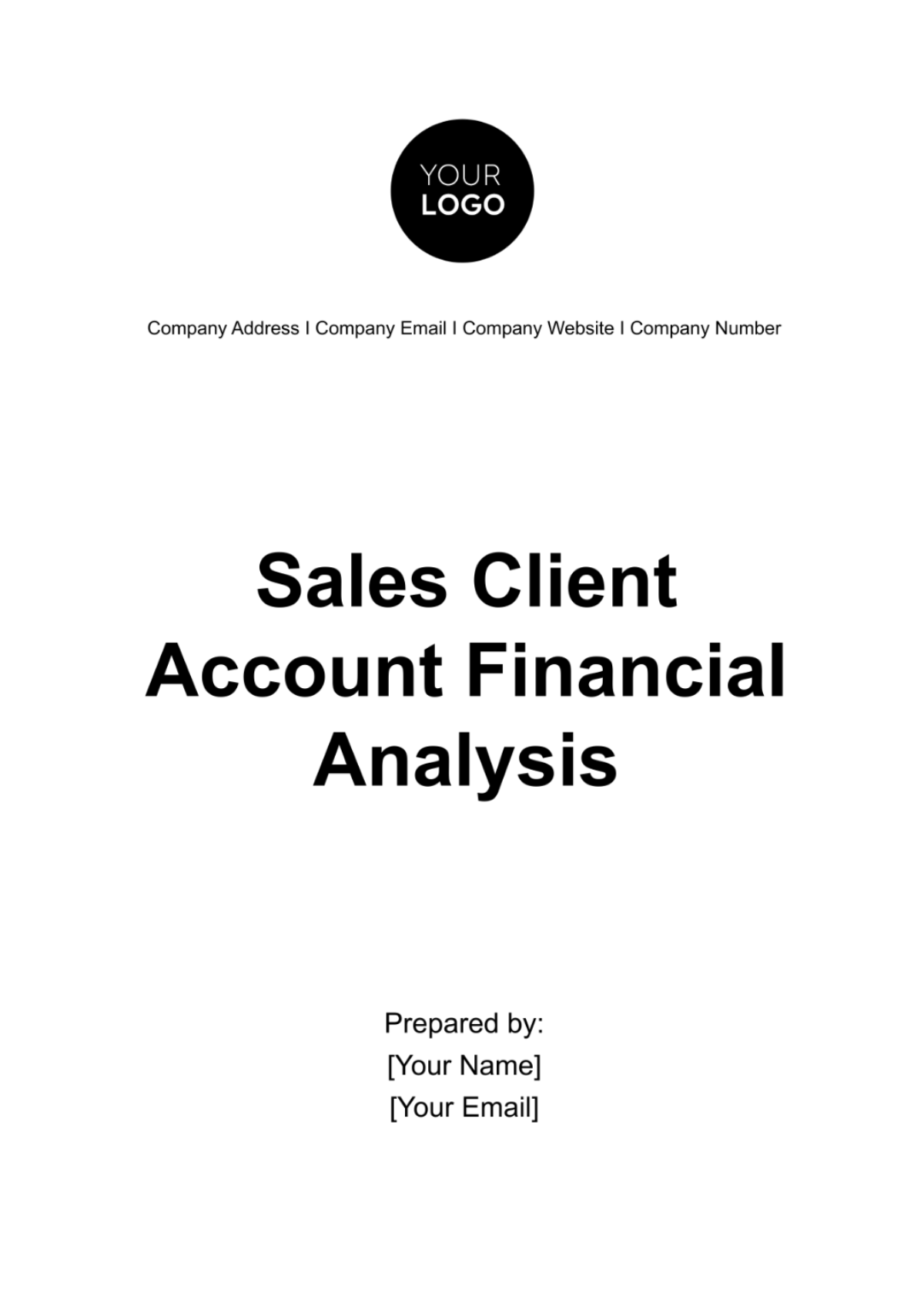 Free Sales Client Account Financial Analysis Template