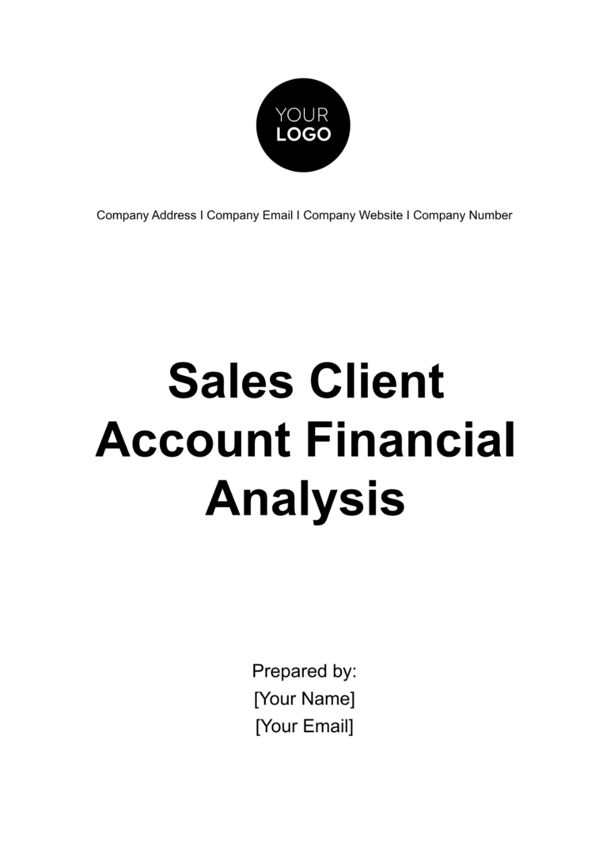 Sales Client Account Financial Analysis Template - Edit Online & Download