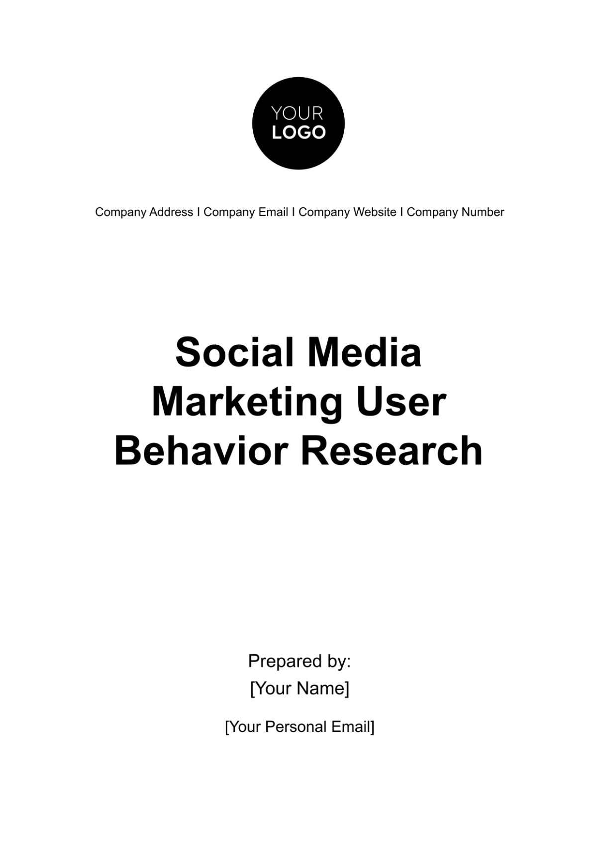 Social Media Marketing User Behavior Research Template