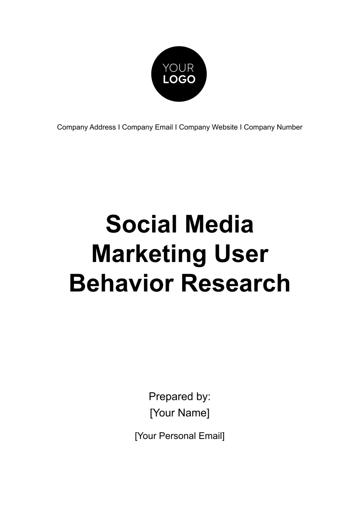 Social Media Marketing User Behavior Research Template - Edit Online & Download