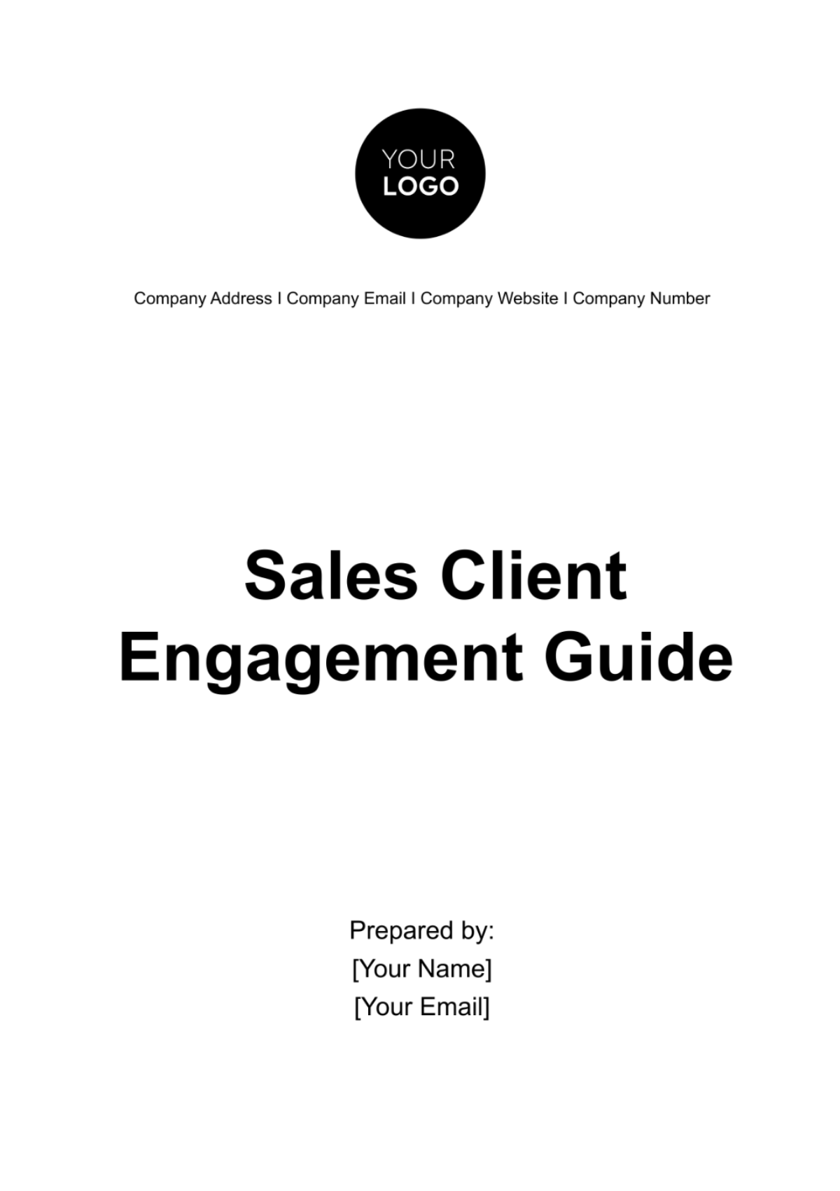 Sales Client Engagement Guide Template
