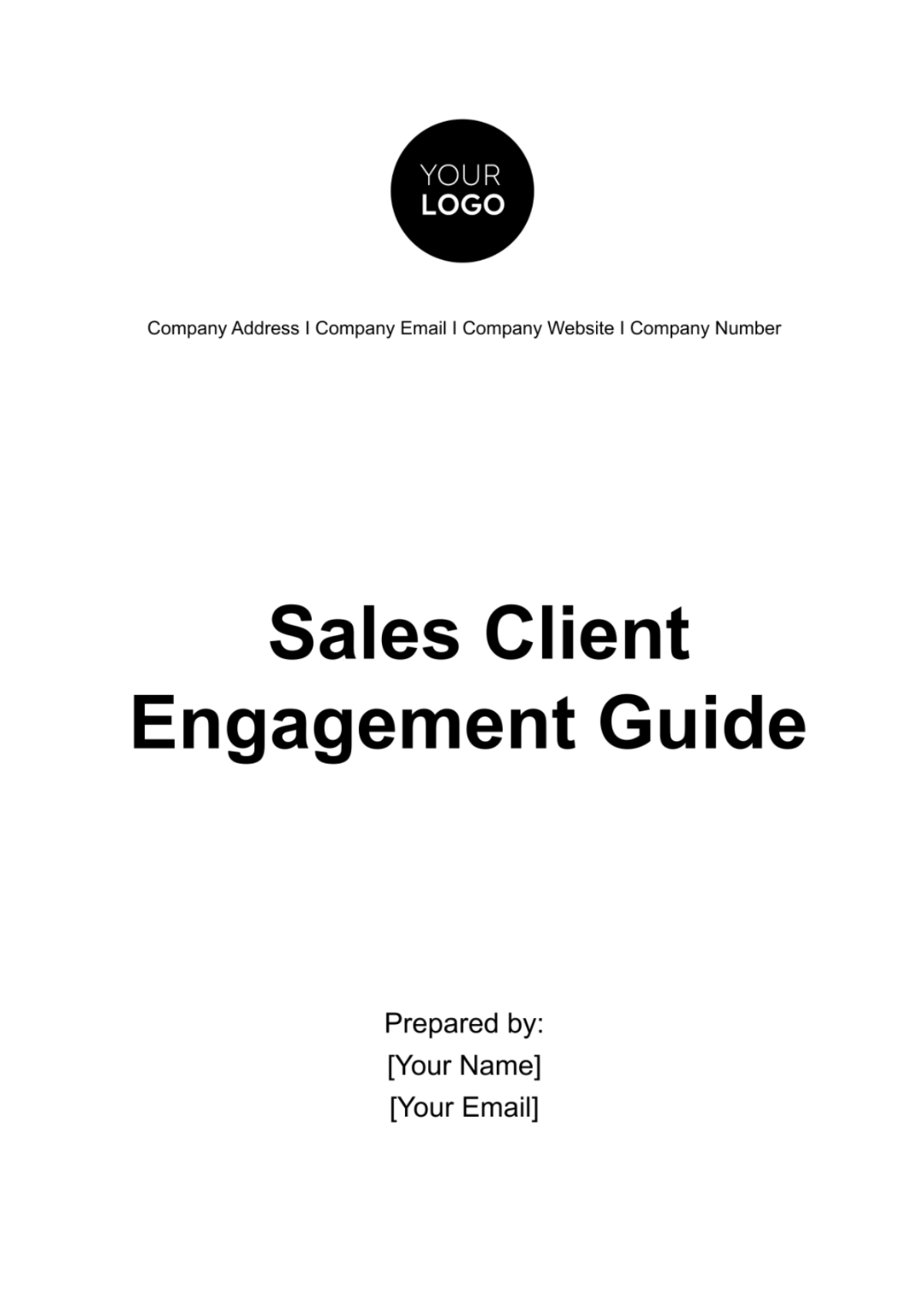 Sales Client Engagement Guide Template - Edit Online & Download