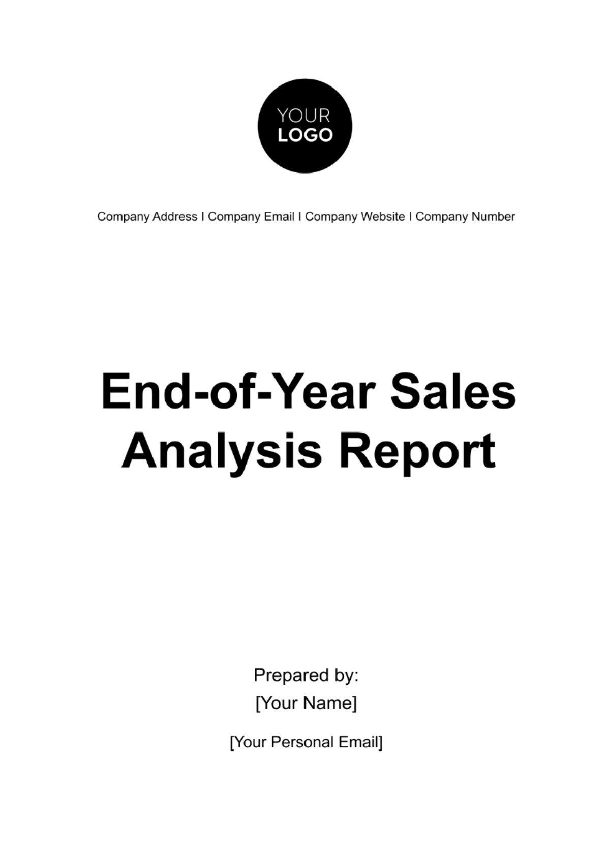 End-of-Year Sales Analysis Report Template