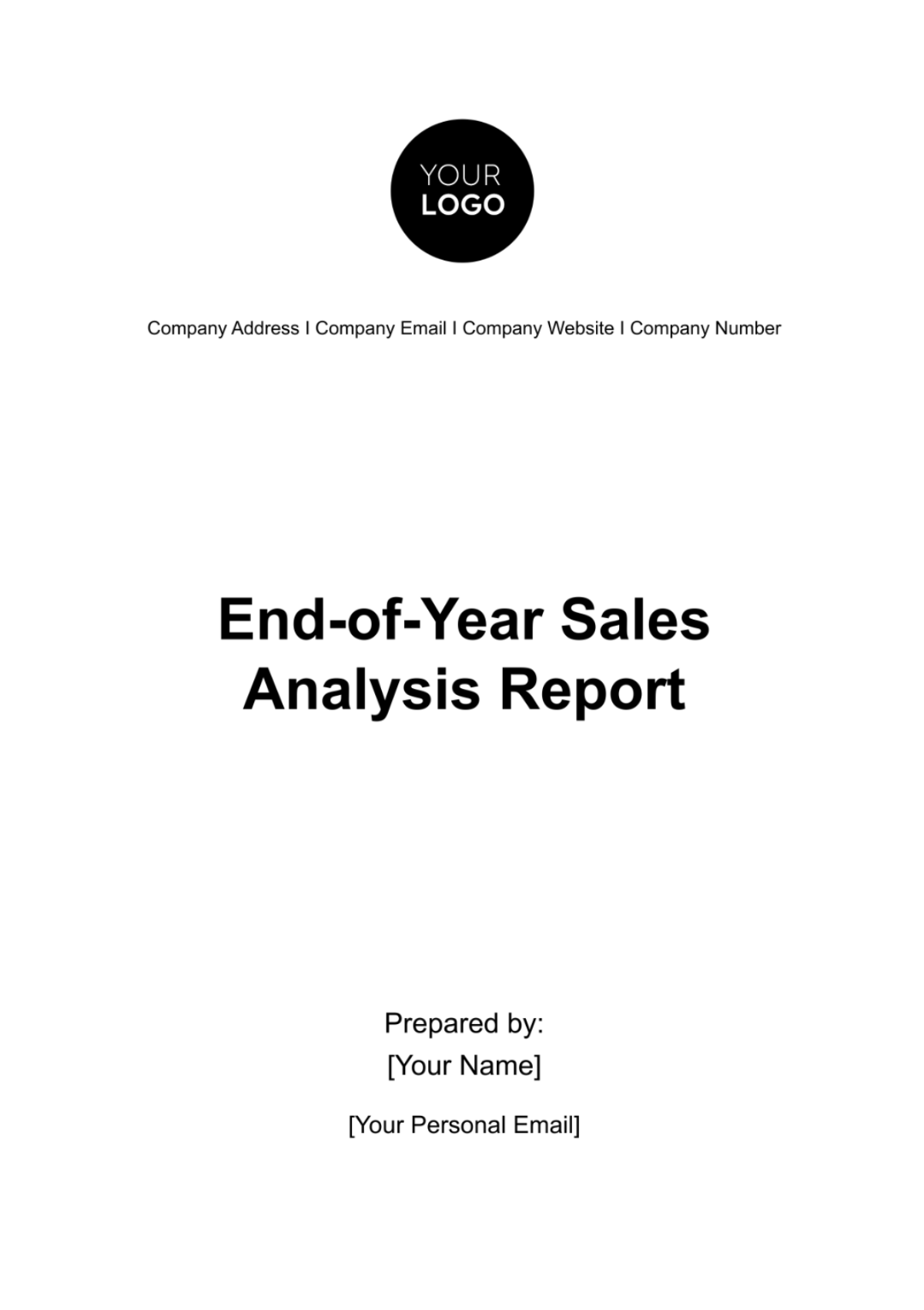 End-of-Year Sales Analysis Report Template - Edit Online & Download