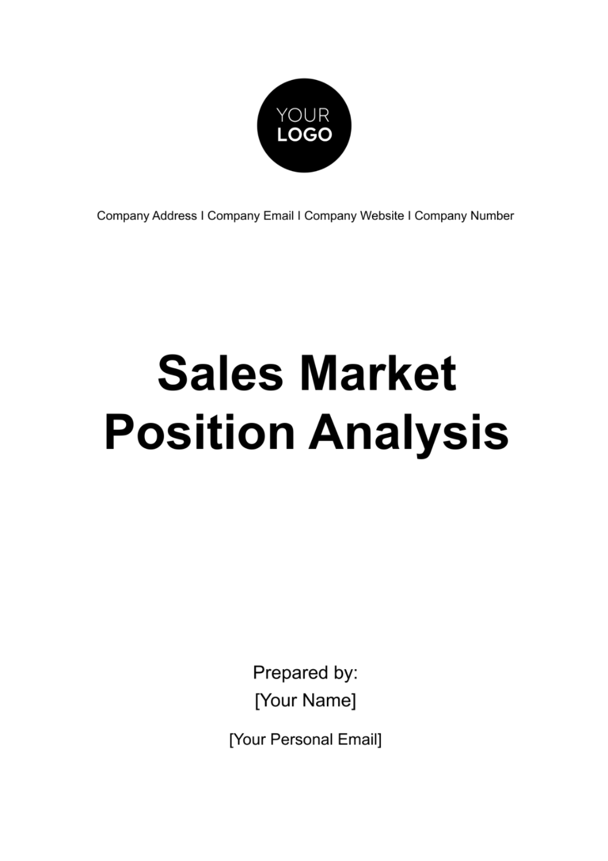 Sales Market Position Analysis Template