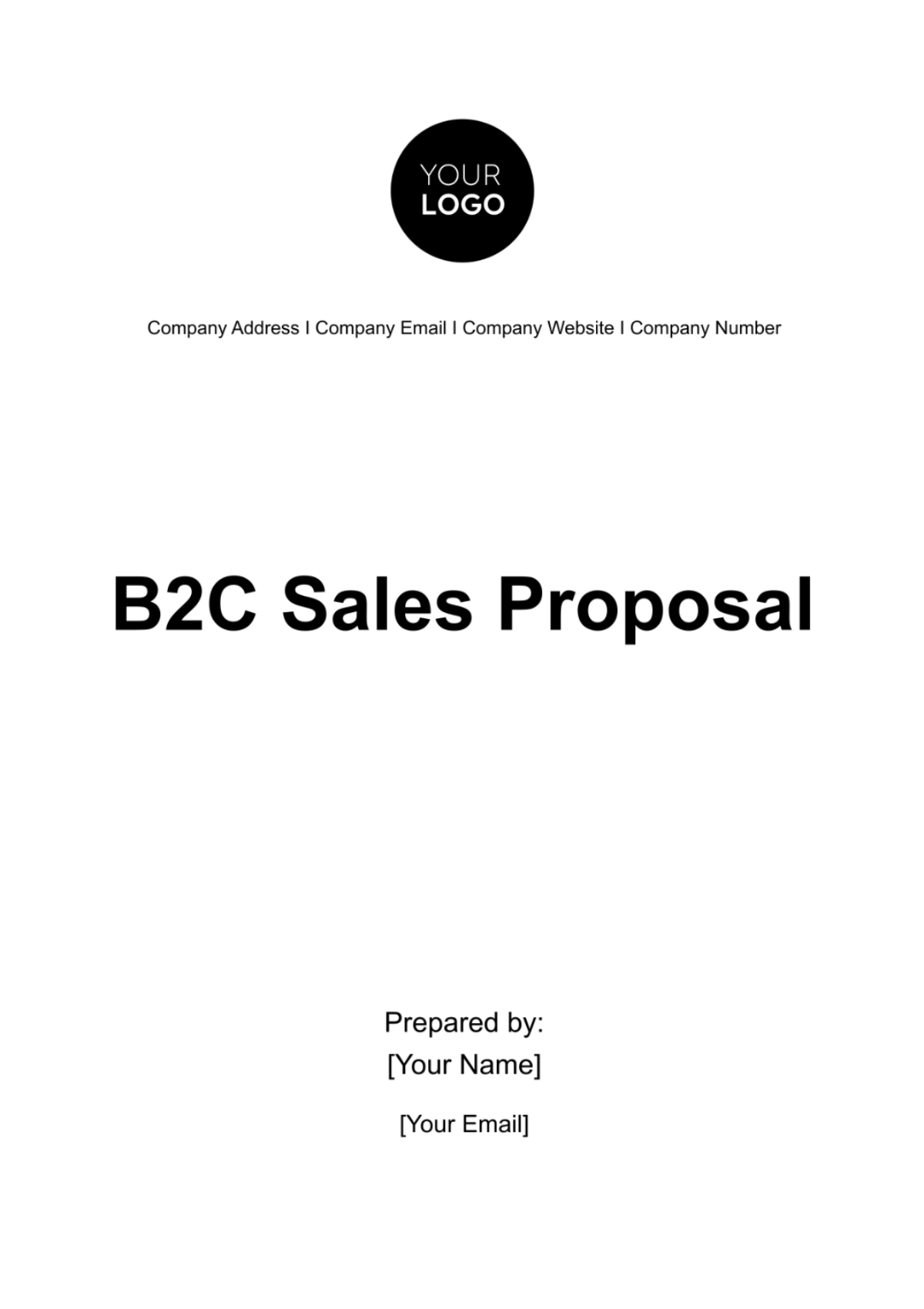 B2C Sales Proposal Template