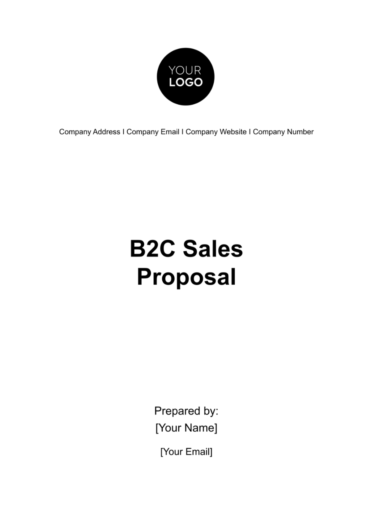 B2C Sales Proposal Template - Edit Online & Download