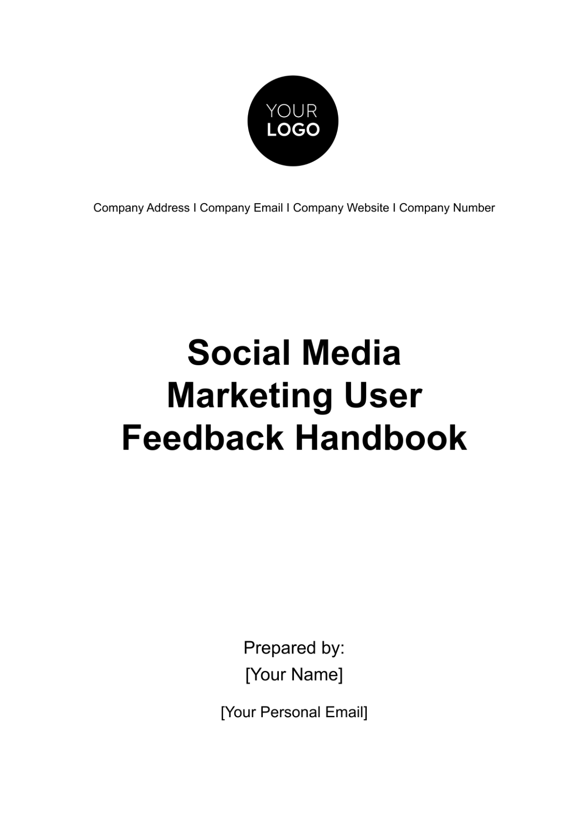 Free Social Media Marketing User Feedback Handbook Template
