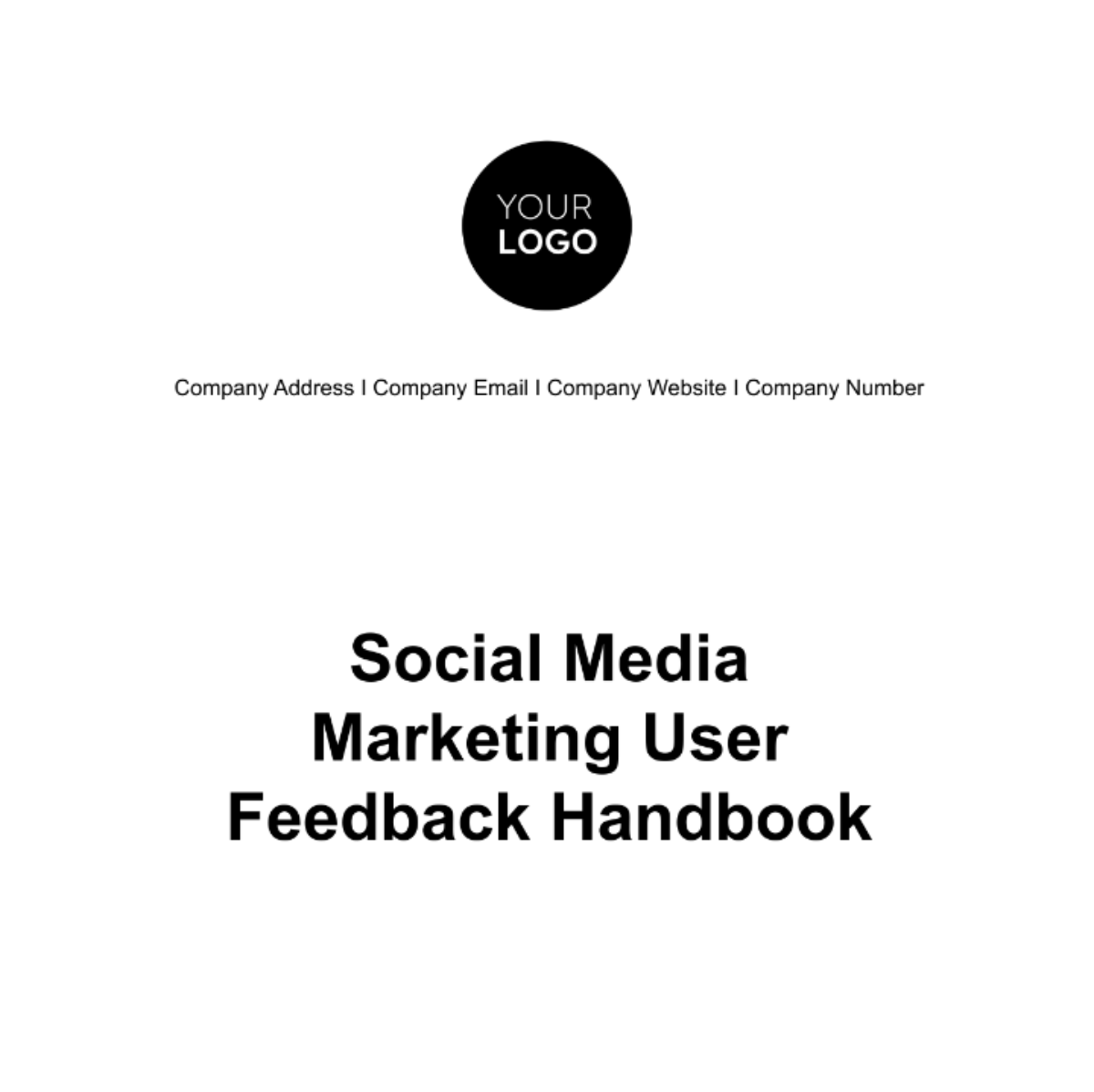 Social Media Marketing User Feedback Handbook Template