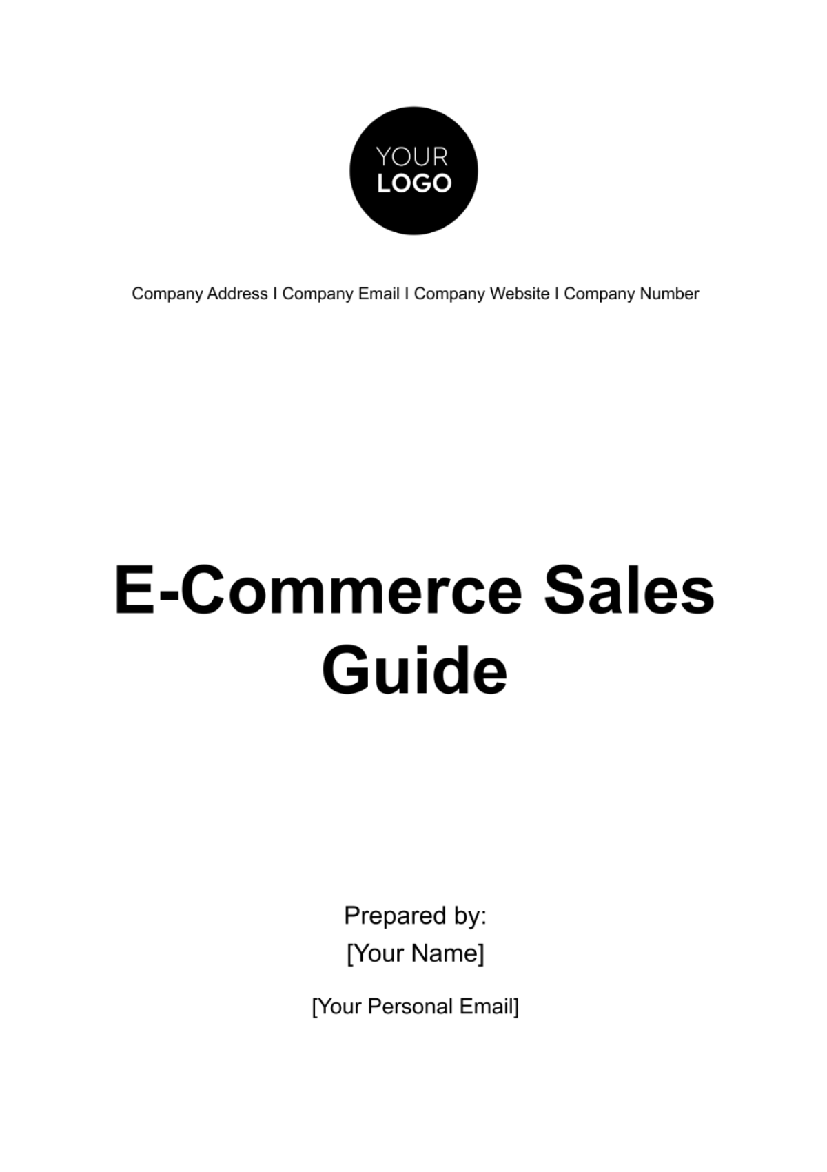 E-Commerce Sales Guide Template