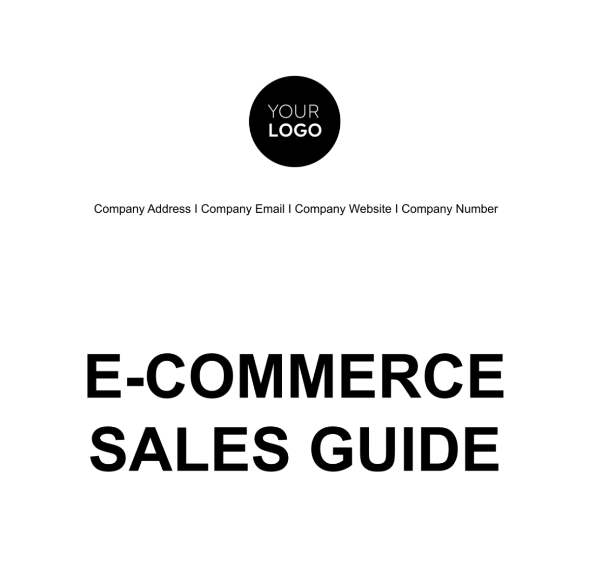 E-Commerce Sales Guide Template - Edit Online & Download