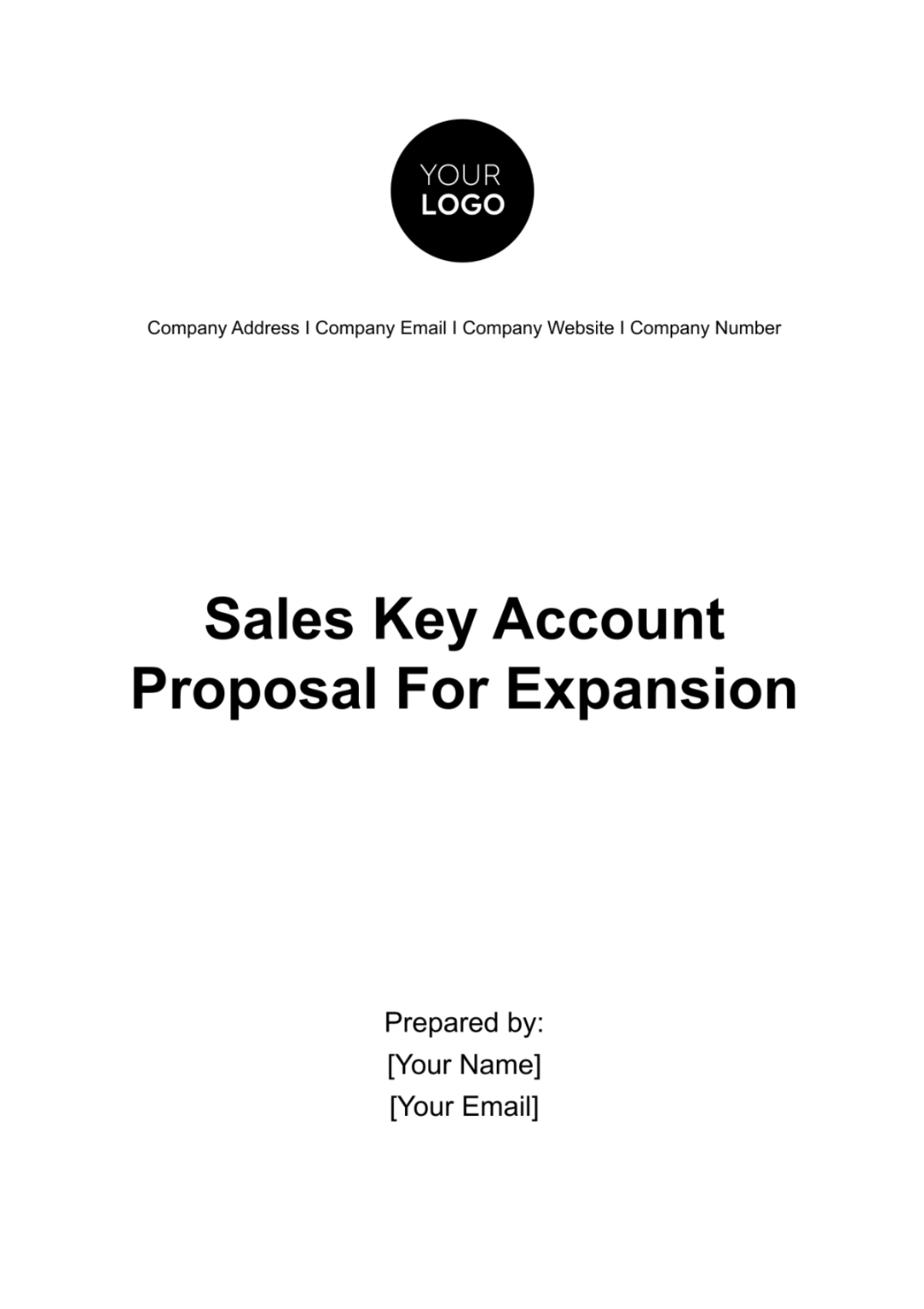 Sales Key Account Proposal for Expansion Template - Edit Online & Download